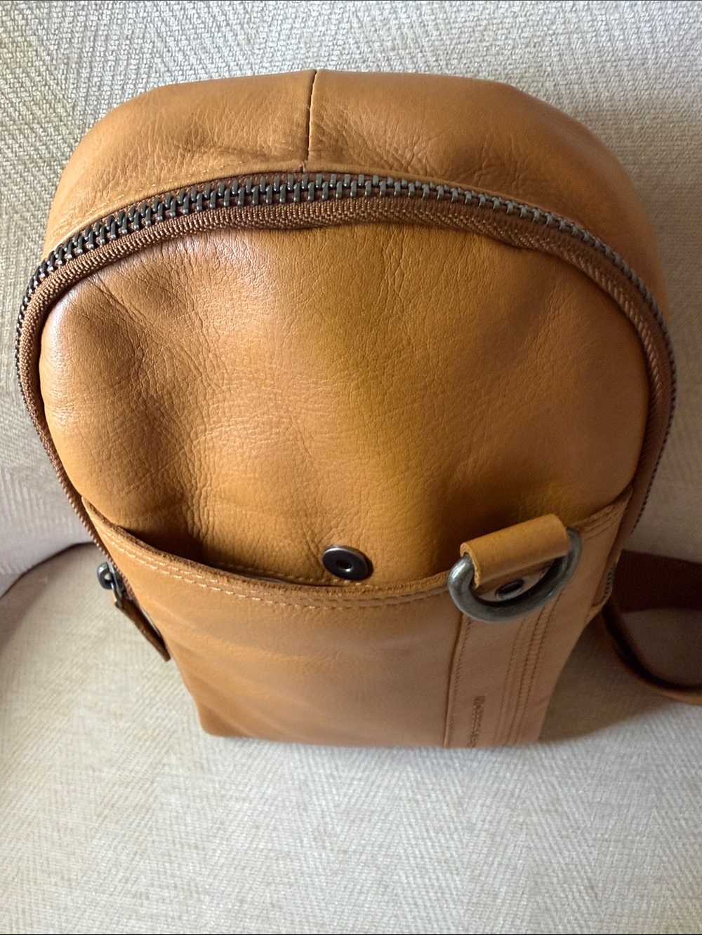 Spikes & Sparrow Tan Leather Crossbody Sling Bag - Picture 10 of 14